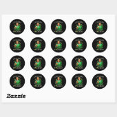 Sticker Rond Salutations Pour Le Jour de la Saint Patrick Drôle (Feuille)