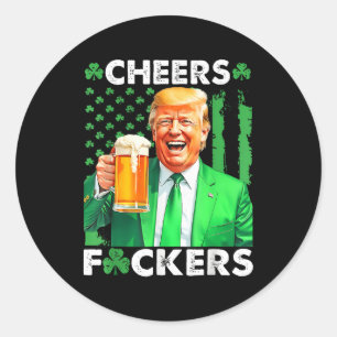 Sticker Rond Salutations Pour Le Jour de la Saint Patrick Drôle