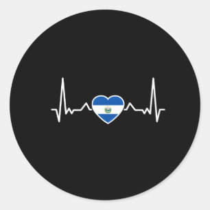 Sticker Rond Salvador Hebeat Drapeau salvadorien Salvadoriens