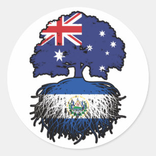 Sticker Rond Salvador Salvadorien Australie Arbre