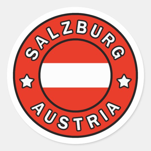 Sticker Rond Salzbourg Autriche (Devant)