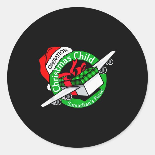 Sticker Rond Samaritan's Purse Operation Christmas Child Funny (Devant)