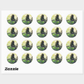 Sticker Rond Samburu Baboon (Feuille)