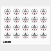 Sticker Rond Samoa (Feuille)