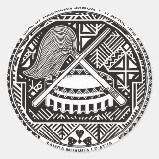 Sticker Rond Samoa américaines Armoiries AS