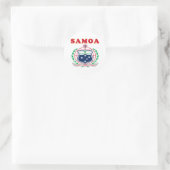 Sticker Rond Samoa Armoiries Designs (Sac)