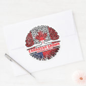 Sticker Rond Samoa Samoan Canadian Canada Arbre Roots Drapeau (Enveloppe)