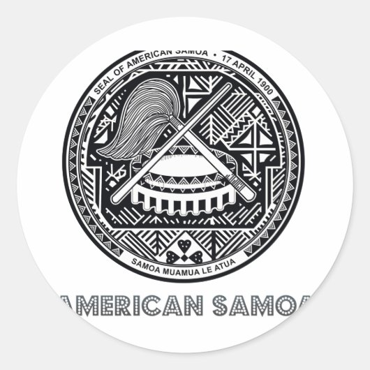 Sticker Rond Samoan Emblem (Devant)