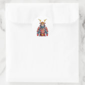 Sticker Rond samouraï japonais (Sac)