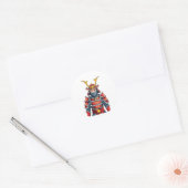 Sticker Rond samouraï japonais (Enveloppe)