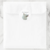Sticker Rond Samoyed Maman 2 (Sac)