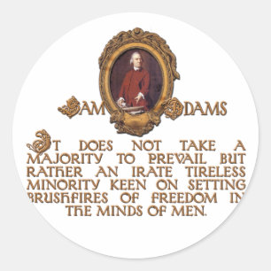 Sticker Rond Samuel Adams, Irate et le gars infatigable