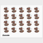 Sticker Rond Samurai (Feuille)