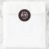 Sticker Rond Samurai Bushido Code japonais écriture japonaise C (Sac)