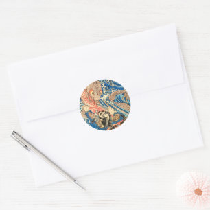 STICKER ROND SAMURAI COMBATTRE SALAMANDER