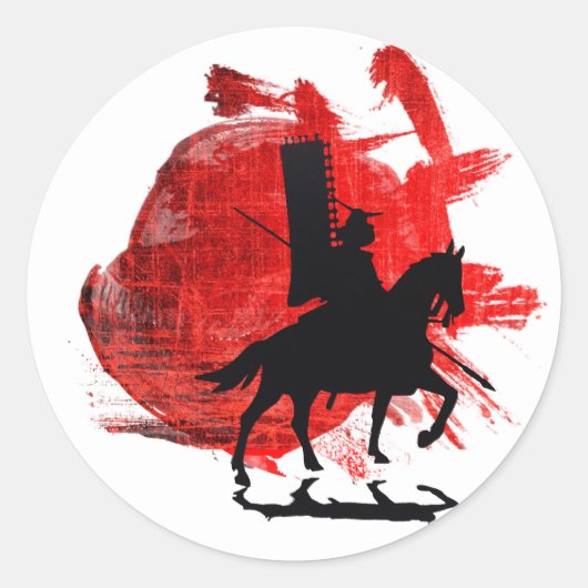 Sticker Rond Samurai japonais (Devant)
