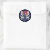 Sticker Rond Samurai Sept (Sac)