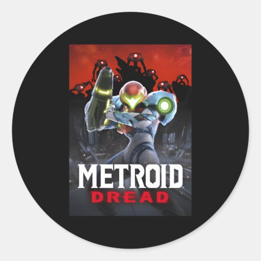 Sticker Rond Samus Metroid Dread Encerclé (Devant)