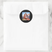 Sticker Rond S'amuser pas aujourd'hui Satan Jesus Crossover Bas (Sac)