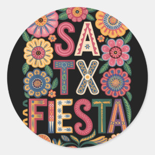 Sticker Rond San Antonio Fiesta