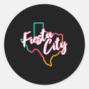 Sticker Rond San Antonio Fiesta City