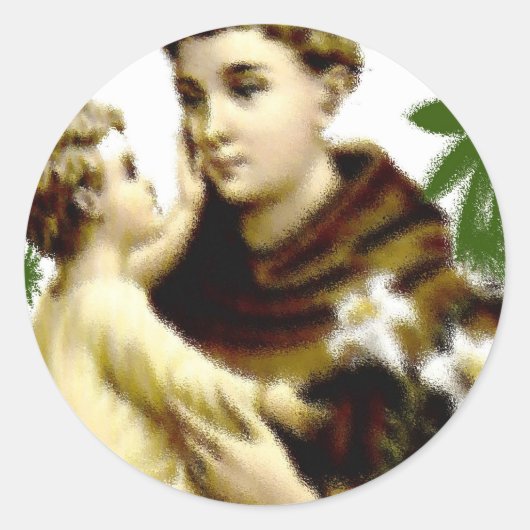 STICKER ROND SAN ANTONIO/ ST ANTHONY (Devant)