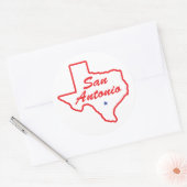 Sticker Rond San Antonio - Texas (Enveloppe)