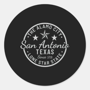 Sticker Rond San Antonio Texas Alamo City Estd 1718