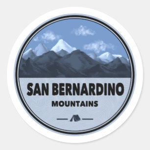 Sticker Rond San Bernardino Montagnes Californie Camping