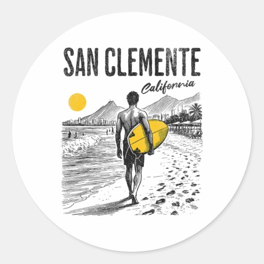 Sticker Rond San Clemente _2 (Devant)