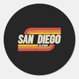 Sticker Rond San Diego California Ca City