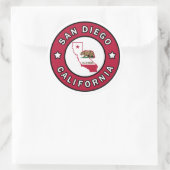 Sticker Rond San Diego Californie (Sac)