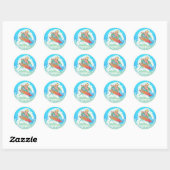 Sticker Rond San Diego Surfer (Feuille)
