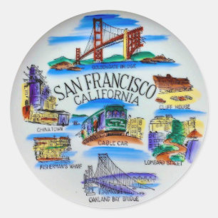 Sticker Rond San Francisco CA