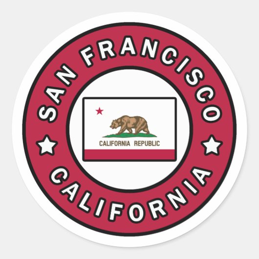 Sticker Rond San Francisco Californie (Devant)
