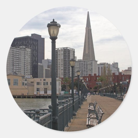 Sticker Rond San Francisco de Pier 39 (Devant)