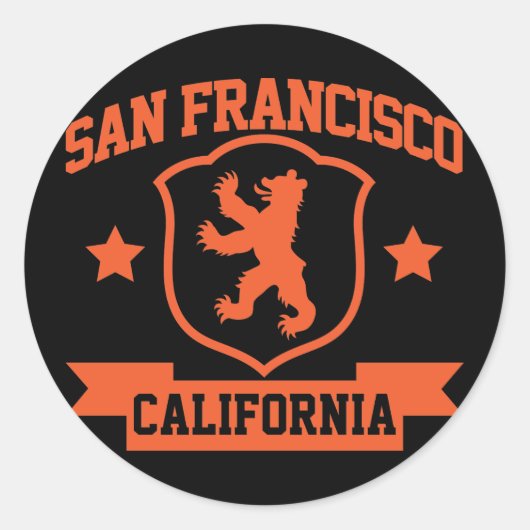 Sticker Rond San Francisco Heraldry (Devant)