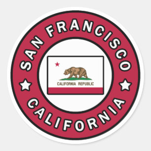 Sticker Rond San Francisco la Californie