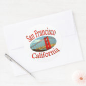 Sticker Rond San Francisco la Californie (Enveloppe)