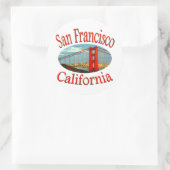 Sticker Rond San Francisco la Californie (Sac)