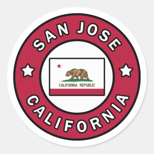 Sticker Rond San Jose Californie (Devant)