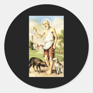 Sticker Rond San Lazaro Cuba Babalu Aye