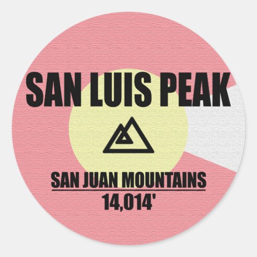 Sticker Rond San Luis Peak (Devant)