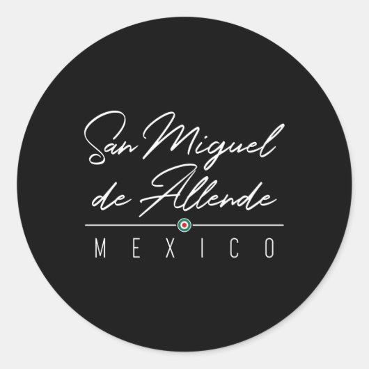 Sticker Rond San Miguel De Allende Pour (Devant)