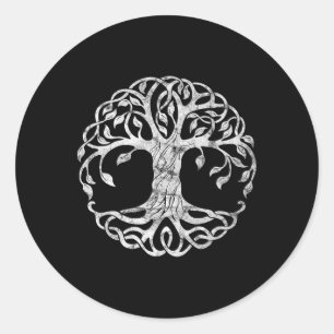 Sticker Rond San Patties Irish Celtic Tree of Life St patrick