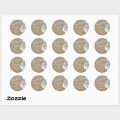 Sticker Rond Sand & Foam Beach Photo Enregistrer la date 2 (Feuille)