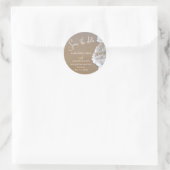 Sticker Rond Sand & Foam Beach Photo Enregistrer la date 2 (Sac)