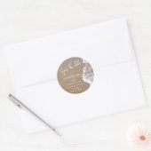 Sticker Rond Sand & Foam Beach Photo Enregistrer la date 2 (Enveloppe)