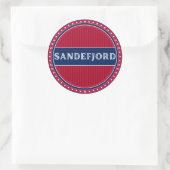 Sticker Rond Sandefjord City Pride Emblem – Norwegian Identity (Sac)