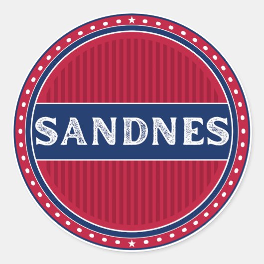 Sticker Rond Sandnes City Pride Emblem – Norwegian Identity (Devant)